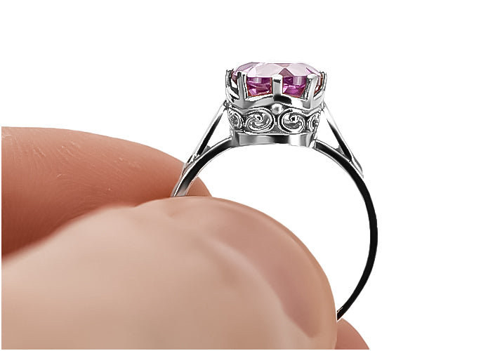 Ring Vintage Amethyst Sterling silver 925 vrc366s vrc366s-am