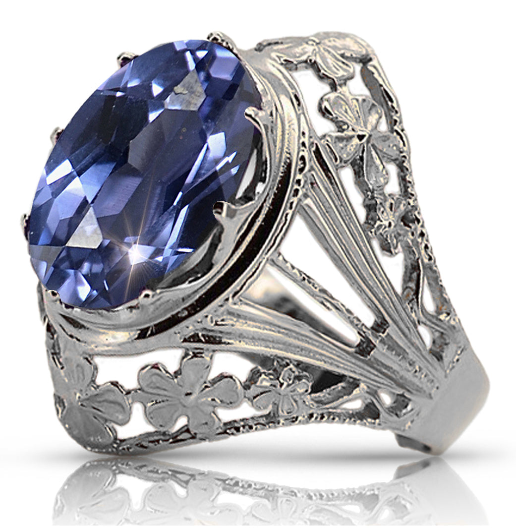 Vintage silver 925 Alexandrite ring vrc031s Vintage