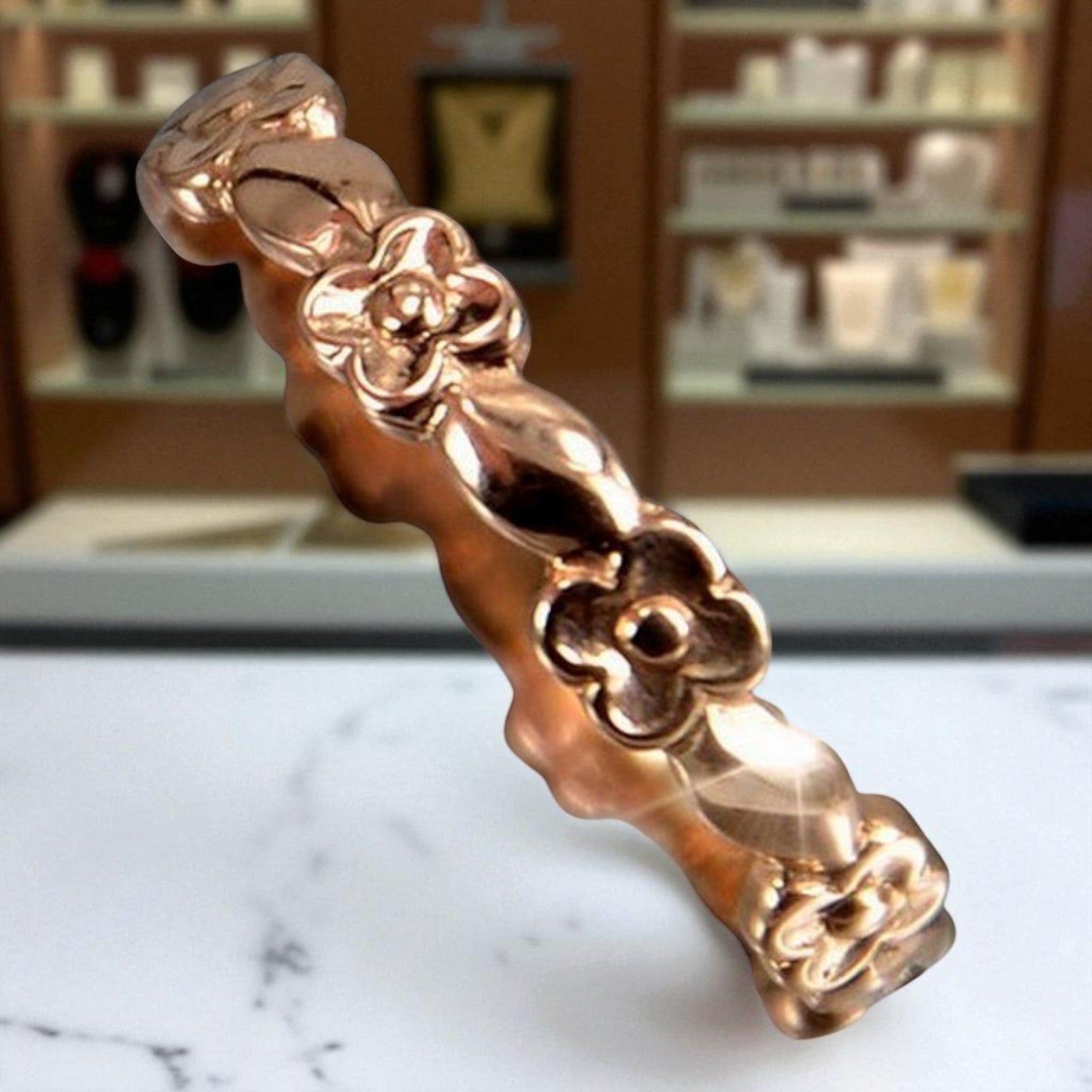 Vintage rose pink 14k 585 gold Vintage ring vrn186