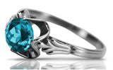 Vintage silver 925 Aquamarine ring vrc023s Vintage vrc023s-aq
