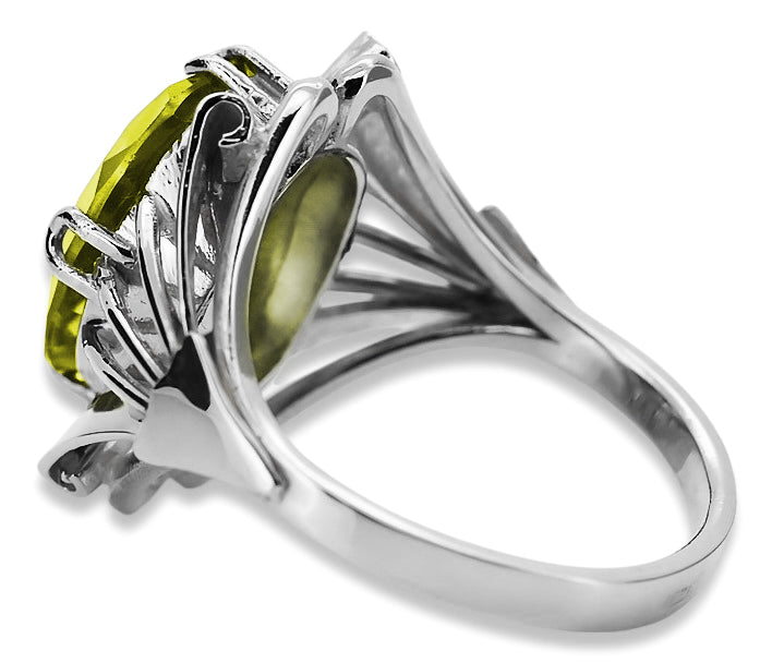 Vintage silver 925 Peridot ring vrc015s Vintage
