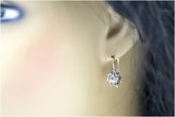 Vintage 925 Silver zircon earrings vec092s Russian Soviet style vec092s-zi