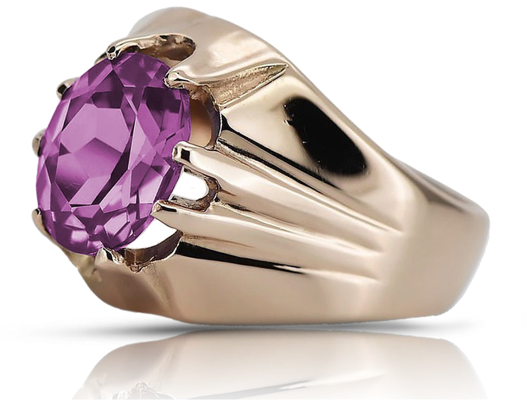 Vintage Rose 585 14k Gold Amethyst Ring 585 vrc016r vrc016r-am