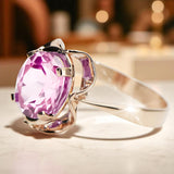 Original Vintage 14K Rose Gold Amethyst Ring Vintage vrc206r vrc206r-am