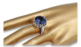 Ring Vintage Jewlery Sapphire Sterling silver 925 vrc035s vrc035s-sp