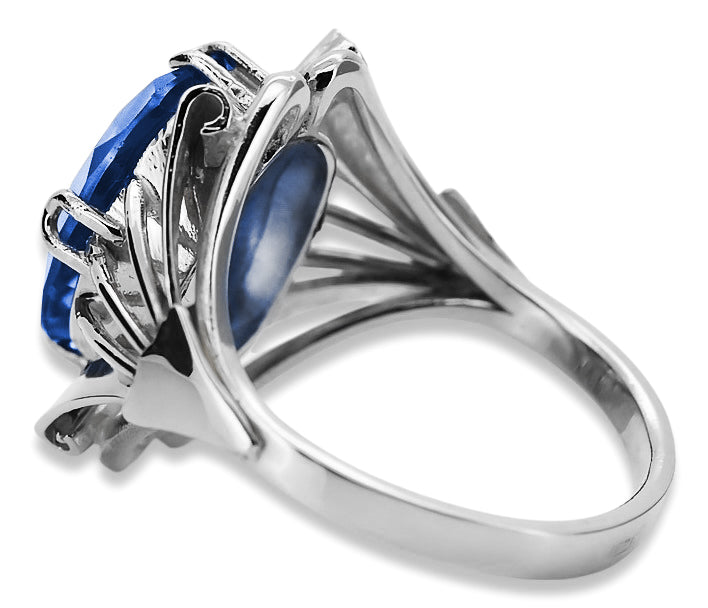 Vintage silver 925 Sapphire ring vrc015s Vintage vrc015s-sp