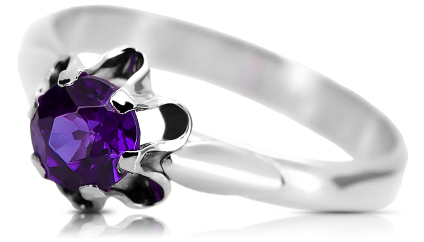Alexandrite Sterling silver 925 Ring Vintage style vrc094s vrc094s-ax