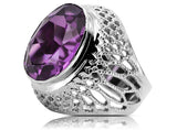 Silver 925 Amethist ring vrc089s Vintage