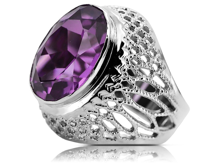 Silver 925 Amethist ring vrc089s Vintage