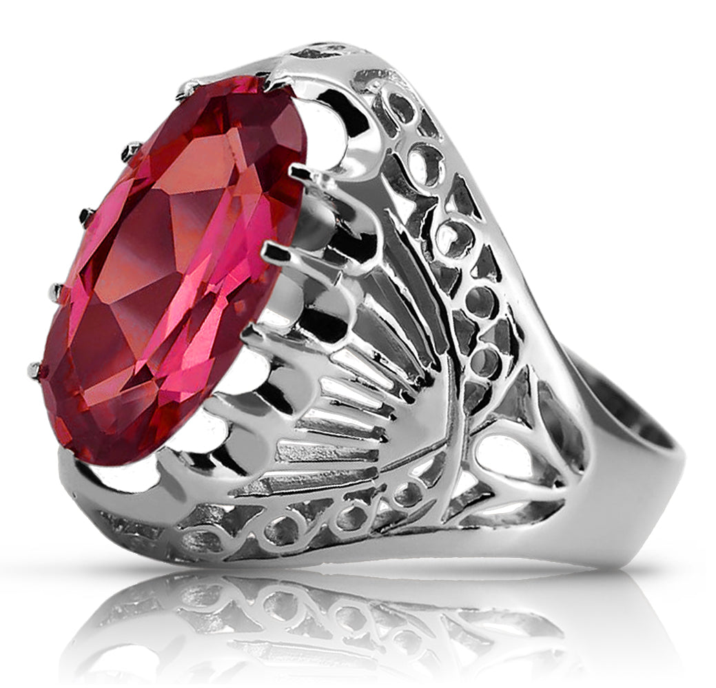 Vintage silver 925 Ruby ring vrc020s Vintage