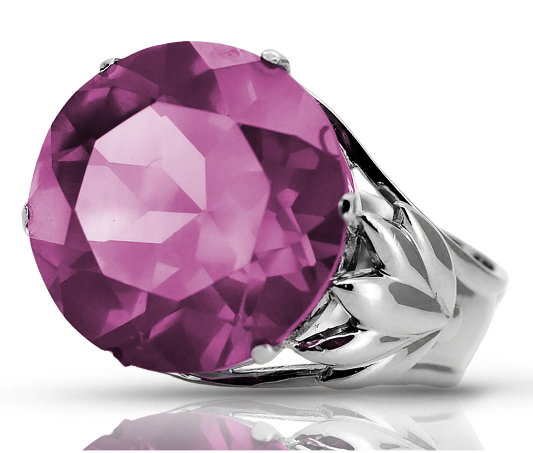 Vintage silver 925 Amethyst ring vrc029s Vintage