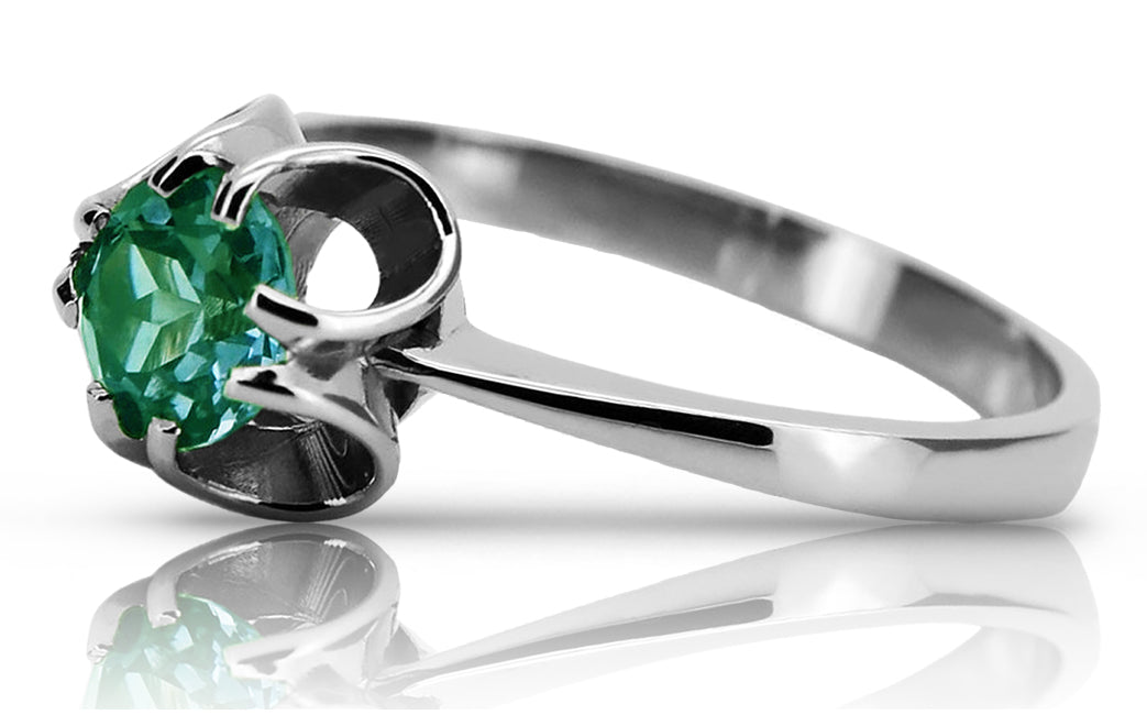 Vintage silver 925 Emerald ring vrc348s Vintage vrc348s-em