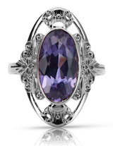 Vintage silver 925 Alexandrite ring vrc014s Vintage