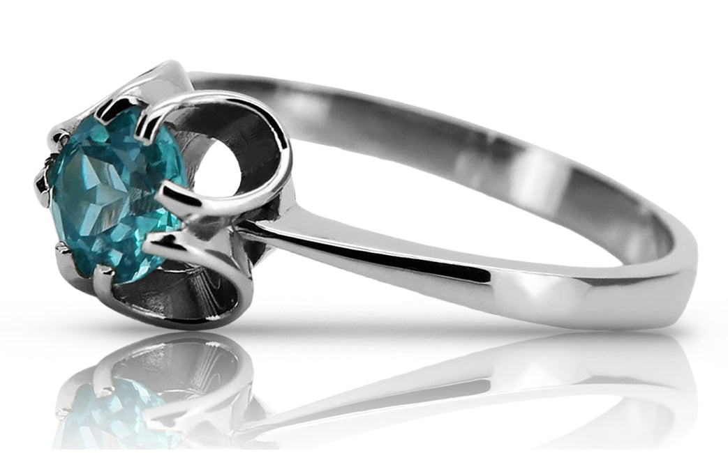 Vintage silver 925 Aquamarine ring vrc348s Vintage
