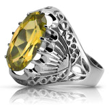 Vintage silver 925 Peridot ring vrc020s Vintage