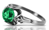Vintage silver 925 Emerald ring vrc023s Vintage