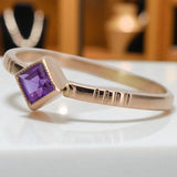 Vintage rose pink 14k gold 585 Alexandrite ring vrc138 Vintage