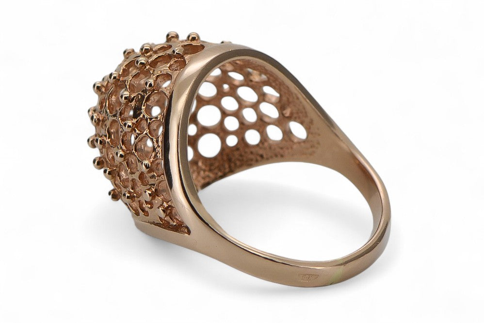 Rose pink 14k 585 gold Vintage ring vrn020r