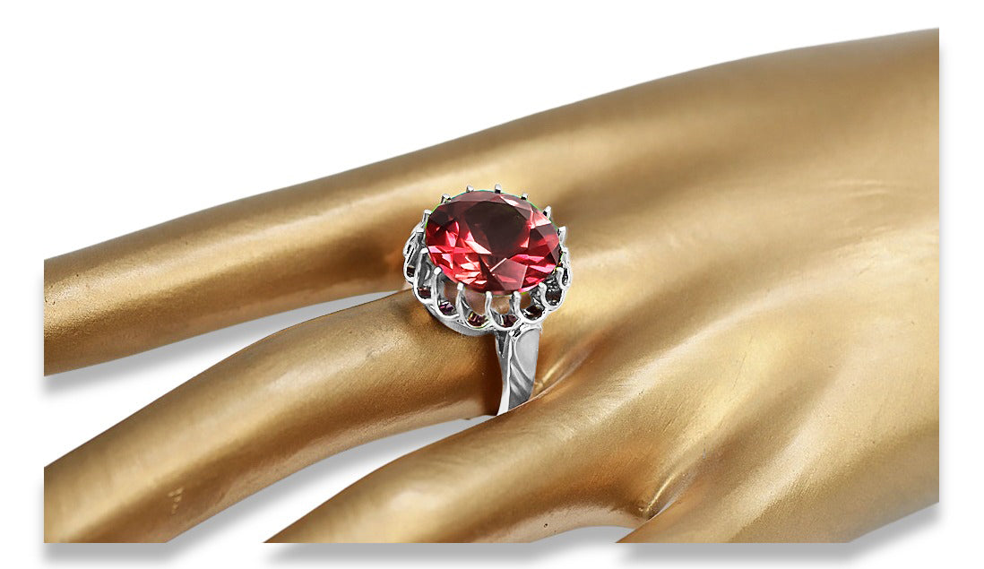 Ring Vintage craft Ruby Sterling silver 925 vrc035s