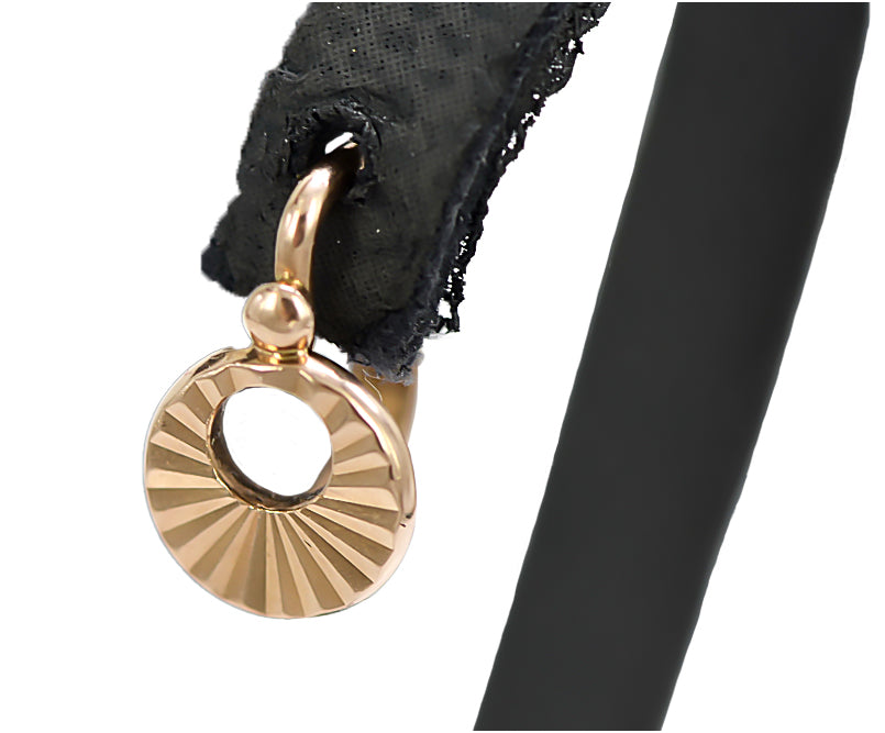 Vintage rose pink 14k 585 gold Vintage Hoops ven079