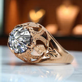 Ring Zircon Original Vintage 14K Rose Gold Vintage style vrc080r vrc080r-zi