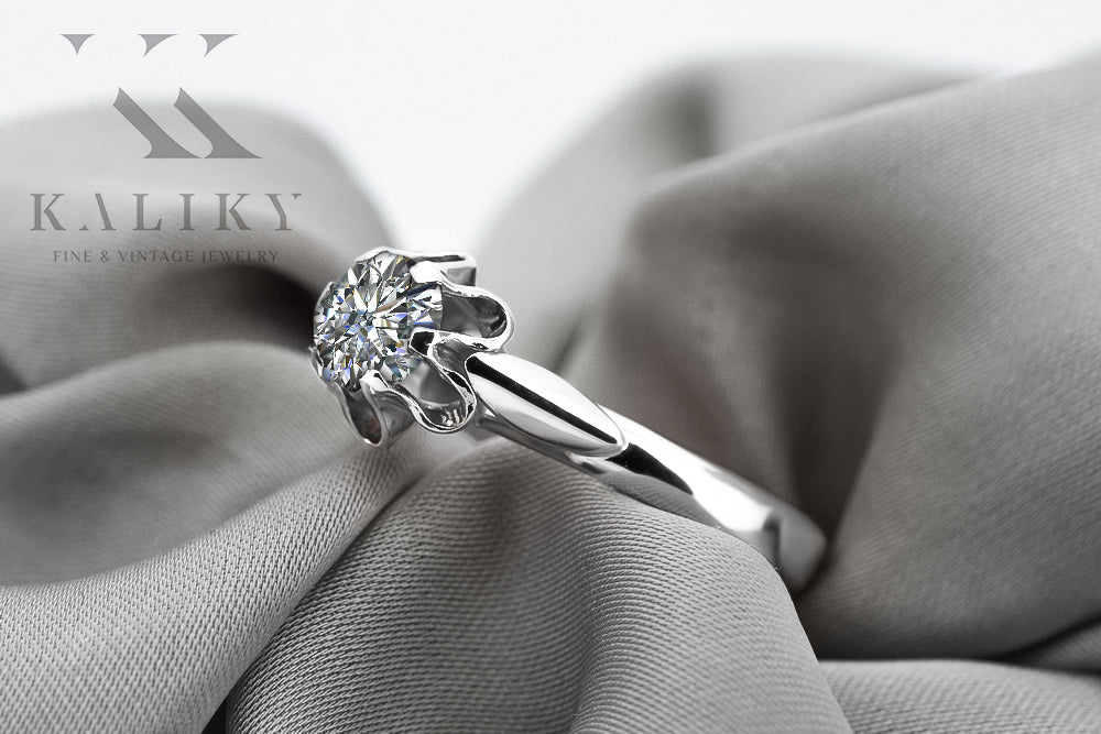 Zircon Sterling silver 925 Ring Vintage vrc094s vrc094s-zi