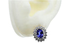 14k white gold 585 sapphire earrings vec125w Vintage vec125w-sp