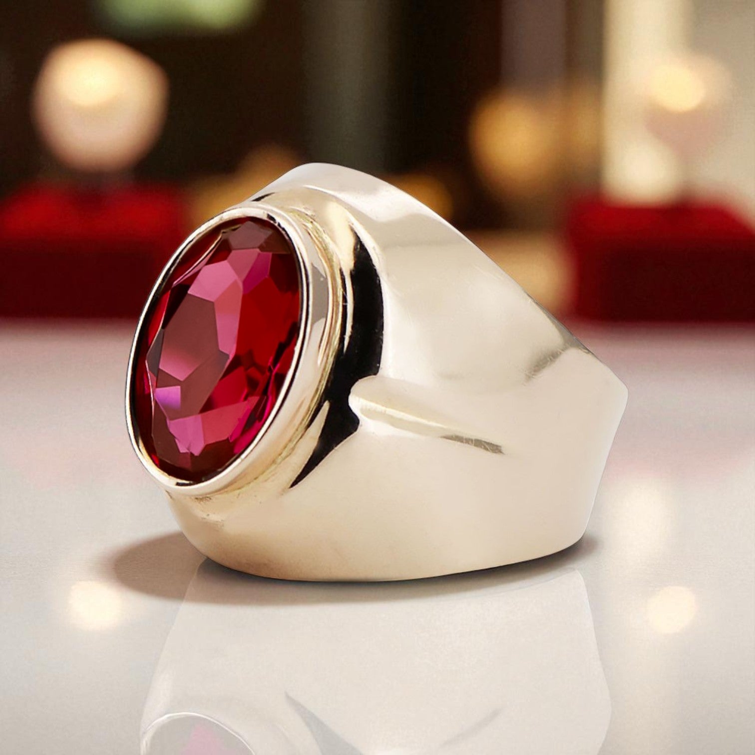 Ring Ruby Original Vintage 14K Rose Gold Vintage style vrc296r vrc296r-rb