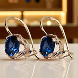 Sapphire Original Vintage 14K Rose Gold Earrings Vintage craft vec029r