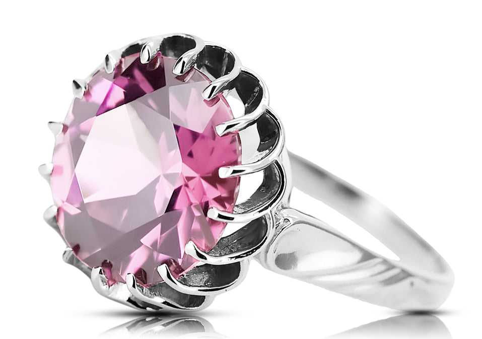 Sterling silver 925 Amethyst Ring Vintage style vrc035s