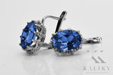 Vintage 925 Silver sapphire earrings vec079s Vintage vec079s-sp