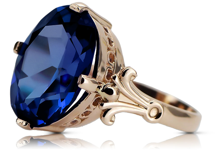 Original Vintage 14K Rose Gold Sapphire Ring Vintage craft vrc369r vrc369r-sp