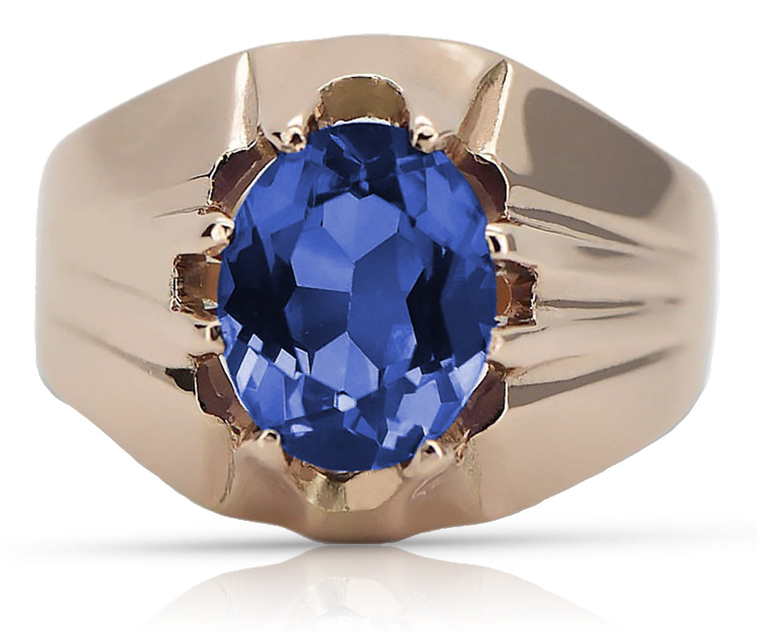 Vintage Rose pink 14k Gold 585 Saphire Ring Vintage vrc016