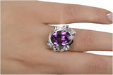 Ring Vintage Jewlery Amethyst Sterling silver 925 vrc100s vrc100s-am
