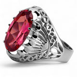 Vintage silver 925 Ruby ring vrc020s Vintage