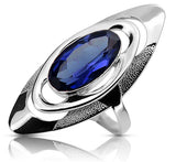 Vintage silver 925 Sapphire Ring vrc189s