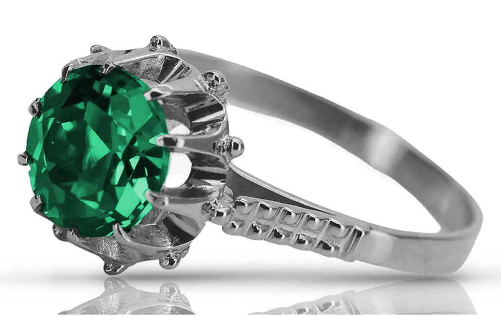 Vintage silver 925 Emerald ring vrc045s Vintage vrc045s-em