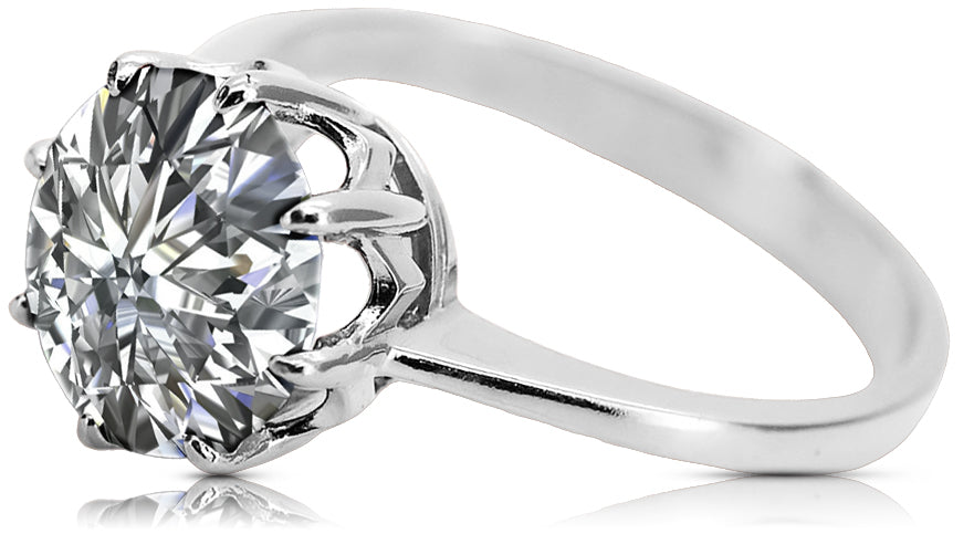 Zircon Sterling silver 925 Ring Vintage craft vrc157s