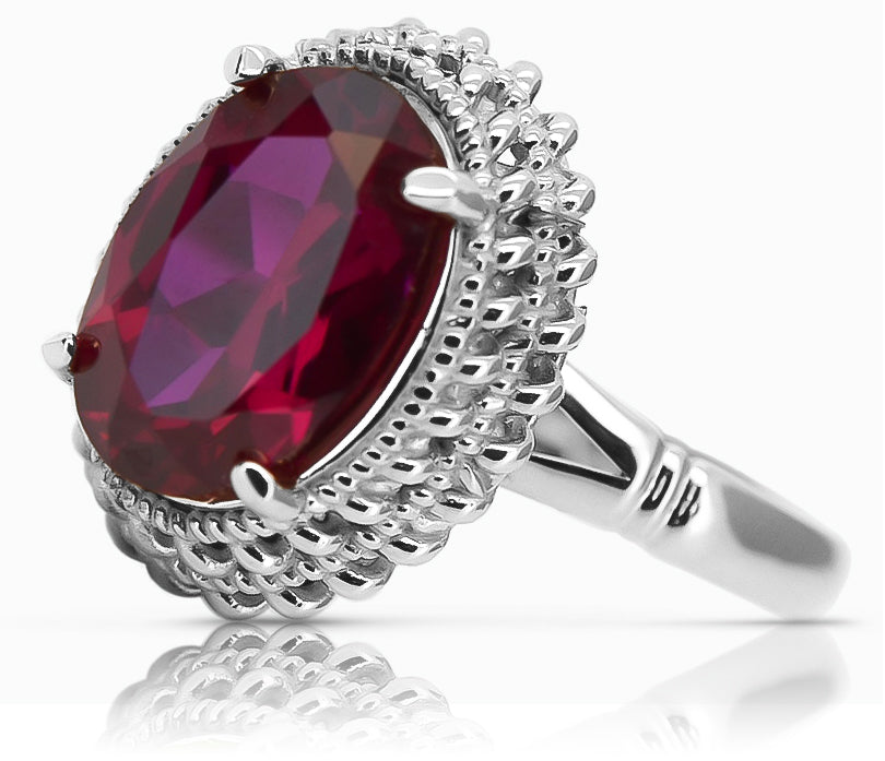 Vintage silver 925 Ruby ring vrc068s Vintage