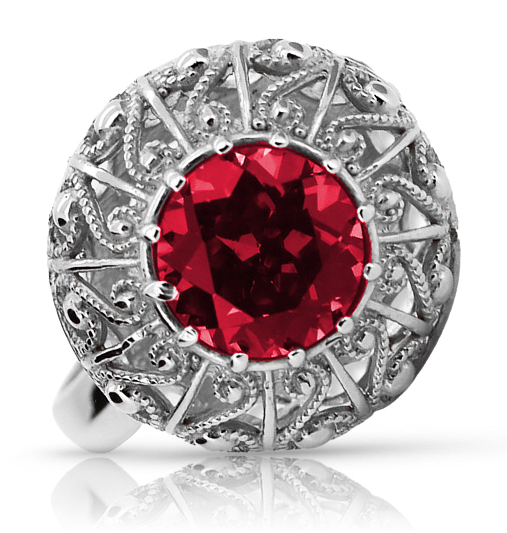 Vintage silver 925 Ruby ring vrc059s Vintage vrc059s-rb
