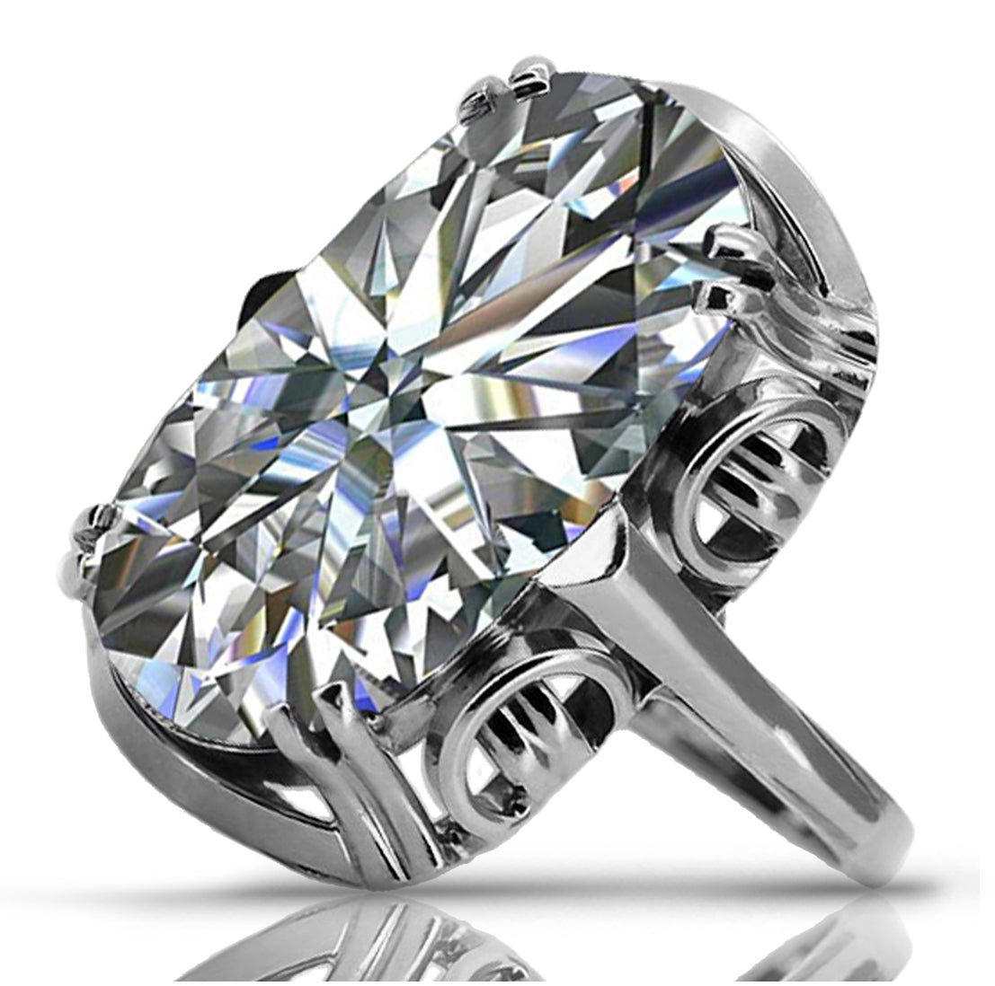 Vintage silver 925 Cubic Zircon ring vrc038s Vintage