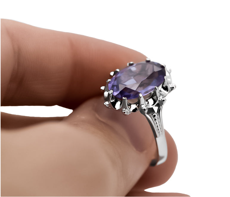 Silver 925 Alexandrite ring vrc079s Vintage vrc079s-ax