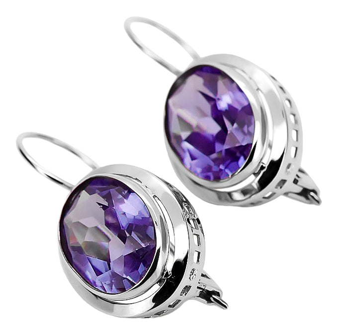 Vintage 925 Silver Alexandrite earrings vec114s vec114s-ax