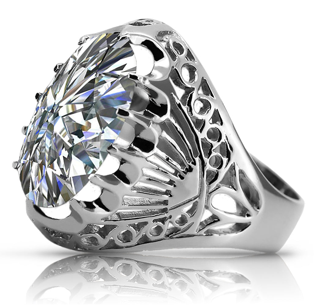 Vintage silver 925 Zircon ring vrc020s Vintage