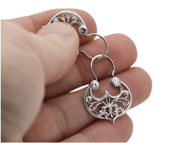 silver 925 Vintage earrings ven022s