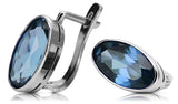 Silver 925 aquamarine Vintage earrings vec001s Russian Soviet style vec001s-aq