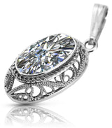 Soviet silver 925 pendant with zircone vpc014s Vintage vpc014s-zi