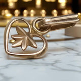 Vintage rose pink 14k 585 gold  Vintage heart pendant vpn053