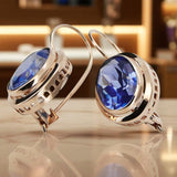Vintage rose pink 14k 585 gold Sapphire earrings vec114 vec114r-sp