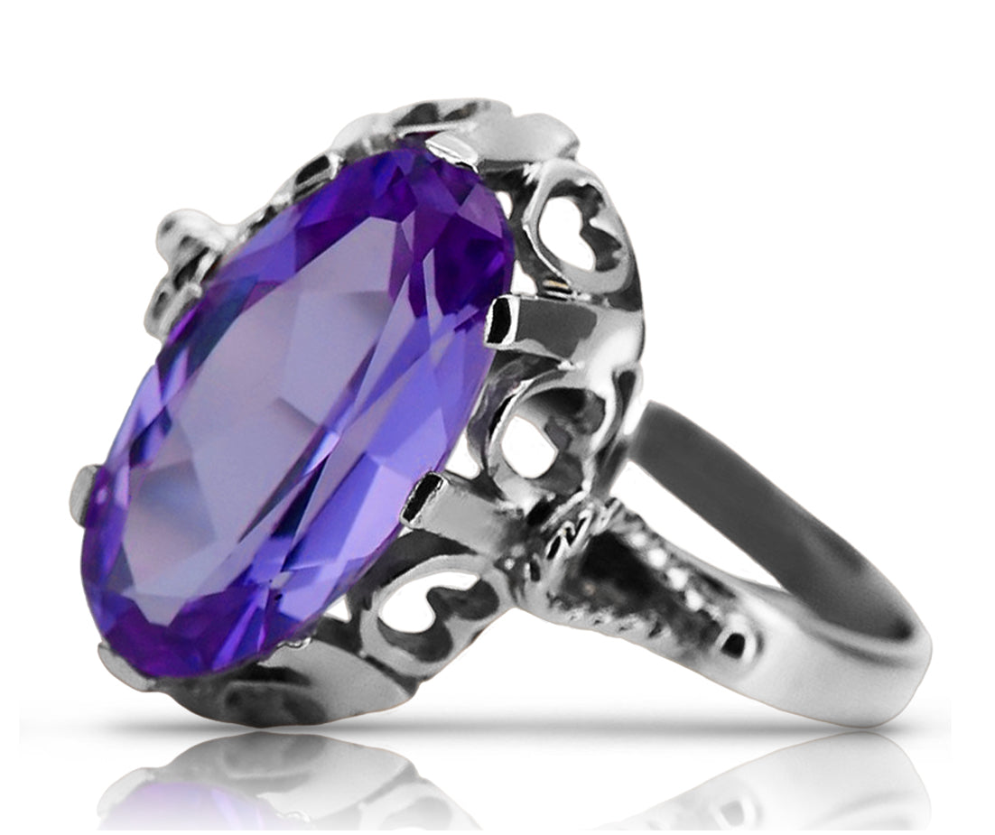Vintage silver 925 Alexandrite ring vrc134s Vintage